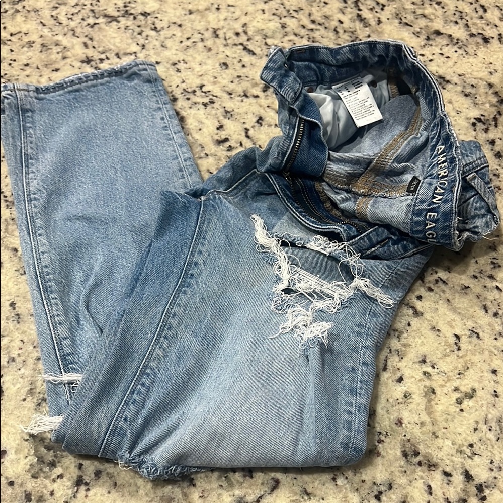 American Eagle Outfitters Blue Skinny Jeans Distressed Style